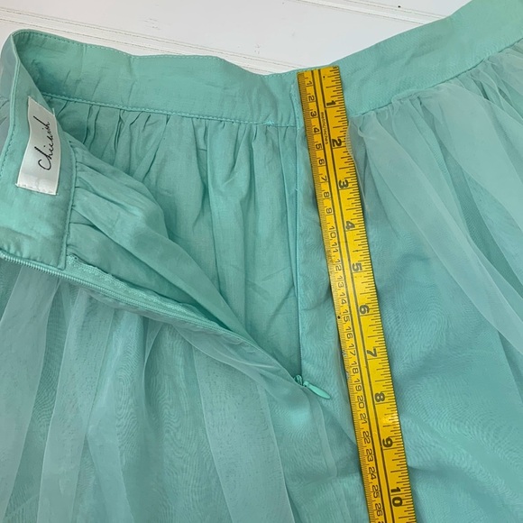 Chick Wish aqua romantic skirt - Picture 4 of 5